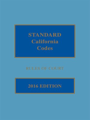 cover image of Standard California Codes